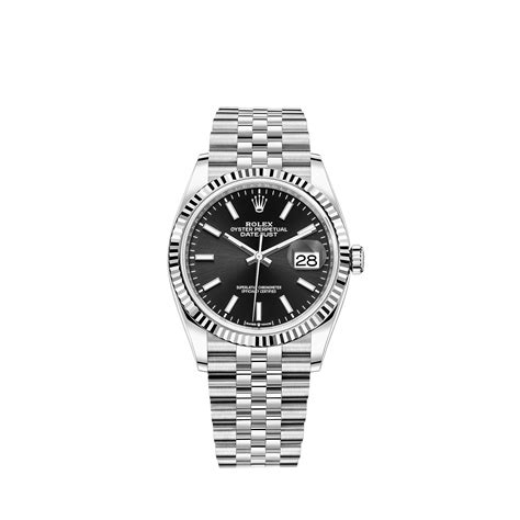 Rolex Datejust 36 watch: Oystersteel and white gold.